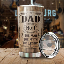 Load image into Gallery viewer, Best Dad Ever Tumbler 20Oz - The Man The Myth The Legend Travel Coffee Mug - Tumbler Gifts for Dad, Father, Bonus Dad, Father-in-law, Birthday, Christmas, Father's Day Tumbler Gifts