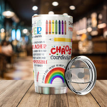 Load image into Gallery viewer, Teacher Tumbler - Gift for Teacher - Teacher Cups Tumbler - Gifts for Teachers Appreciation - Teacher Appreciation Tumbler - Gifts for Teachers from Students on Teacher Day, Birthday, Valentine