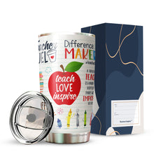 Load image into Gallery viewer, Teacher Tumbler - Gift for Teacher - Teacher Cups Tumbler - Gifts for Teachers Appreciation - Teacher Appreciation Tumbler - Gifts for Teachers from Students on Teacher Day, Birthday, Valentine