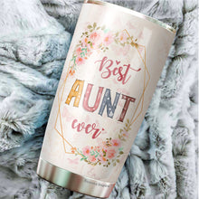 Load image into Gallery viewer, Aunt Tumbler - Gifts for Aunt from Niece, Nephew, Baby - Best Aunt Ever Tumbler - Auntie Tumler - Gift for Aunt On Mother's Day, Birthday, Christmas - Auntie Cup - Auntie Coffee Mug