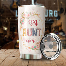 Load image into Gallery viewer, Aunt Tumbler - Gifts for Aunt from Niece, Nephew, Baby - Best Aunt Ever Tumbler - Auntie Tumler - Gift for Aunt On Mother's Day, Birthday, Christmas - Auntie Cup - Auntie Coffee Mug
