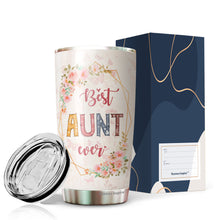 Load image into Gallery viewer, Aunt Tumbler - Gifts for Aunt from Niece, Nephew, Baby - Best Aunt Ever Tumbler - Auntie Tumler - Gift for Aunt On Mother's Day, Birthday, Christmas - Auntie Cup - Auntie Coffee Mug
