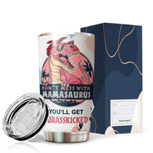 Load image into Gallery viewer, Great Mother Gifts - Funny Mamasaurus Don't Mess with Auntiesaurus You'll Get Jurasskicked Mug Tumbler  20 Oz - Gifts For Mom, Women, Wife, New Mom, From Daughter, Son, Husband On Christmas, Birthday