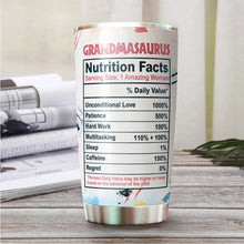 Load image into Gallery viewer, Grandma Gifts - Mothers Day Gifts For Grandma - Don't Mess With Grandmasaurus You'll Get Jurasskicked Mug For Grandmother on Christmas, Birthday - 20 Oz Tumbler Gift For Grammy From Grandchildren