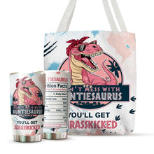 Load image into Gallery viewer, Gifts For Aunt - Best Aunt Gifts - Mothers Day Gift For Aunt Christmas Gifts For New Aunt - Don't Mess with Auntiesaurus You'll Get Jurasskicked Mug For Aunt Gifts From Niece And Nephew 20 oz Tumbler