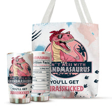 Load image into Gallery viewer, Grandma Gifts - Mothers Day Gifts For Grandma - Don't Mess With Grandmasaurus You'll Get Jurasskicked Mug For Grandmother on Christmas, Birthday - 20 Oz Tumbler Gift For Grammy From Grandchildren