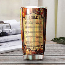 Load image into Gallery viewer, Bible Emergency Number Tumbler - Christian 20oz Stainless Steel Tumbler - Jesus and Sheep Tumbler - Christian Tumblers For Women, Men - Tumblers 20oz