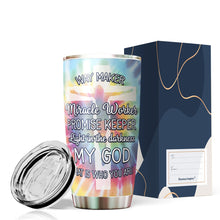 Load image into Gallery viewer, Way Maker Miracle Worker Promise Keeper Tumbler - Jesus Tumbler - Christian 20oz Tumbler - Christian Stainless Steel Tumbler - Christian Tumblers For Women, Men