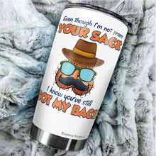 Load image into Gallery viewer, Kozmoz Inspire Bonus Dad Nutrition Facts Tumbler Gifts - Even Though I'm Not From Your Tumbler - Tumbler Gift Father In law Step Dad Bonus Dad Fathers Day, Tumbler 20 Oz