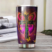 Load image into Gallery viewer, I Can Do All Things Through Christ Who Strengthens Me Tumblers - Butterfly Christian 20oz Stainless Steel Tumbler - Christian 20oz Tumblers For Women - Christian Gifts for Mom on Mother's Day