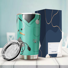 Load image into Gallery viewer, Kozmoz Inspire Nurse Nutritional Facts Funny Tumbler 20 Oz Gifts - Tumblers For Hardworking Nurses Funny Medical Tumblers for Students Doctors, Nursing Tumbler for Women Men - Sarcasm Tumbler 20 oz