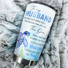 Load image into Gallery viewer, Kozmoz Inspire To My Husband Turtles Couple Tumbler 20 Oz - Tumbler Gifts for Husband - Romantic Gifts for Husband, Him, Boyfriend, Husband Valentine's Day, Aniversary, Birthday, Christmas, Fathers Day 2022