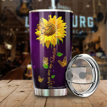 Load image into Gallery viewer, To My Mom Tumbler - You Are My Sunshine Butterfly Sunflower Mom Tumbler - Birthday Gifts For Mom From Daughter, Son, Kids, Gift for Mom on Mother's Day, Christmas, Birthday - Tumbler 20oz