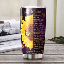 Load image into Gallery viewer, To My Mom Tumbler - You Are My Sunshine Butterfly Sunflower Mom Tumbler - Birthday Gifts For Mom From Daughter, Son, Kids, Gift for Mom on Mother's Day, Christmas, Birthday - Tumbler 20oz