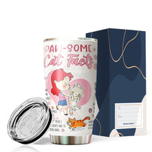 Load image into Gallery viewer, Paw-Some Cat Facts Tumbler, Cat Travel Coffee Tumbler - Cat Tumblers For Cat Lovers - Birthday Gifts For Cat Lovers - Tumbler 20oz