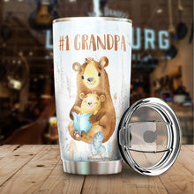 Load image into Gallery viewer, Kozmoz Inspire Grandpa Nutrition Facts Tumbler 20 Oz Gifts - Grandpa Mug Father's Day Present Gifts for Grandpa - Grandpa Birthday Gifts from Grandkids, Grandpa Bear Tumbler 20 Oz