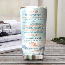 Load image into Gallery viewer, Kozmoz Inspire To My Dad Tumbler 20oz - Eagle Tumbler for Dad - Father's Day Gift, Birthday's Gift for Man, Father, Daddy - Gift from Daughter, Son