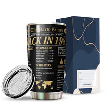 Load image into Gallery viewer, Kozmoz Inspire The Party Times Flashback To 1982 Tumbler - 40th Birthday Tumbler 20oz - Happy 40 Birthday Party, Turning 40 Birthday, 40th Bday For Her &amp; Him Tumbler - Milestone Birthday Gift