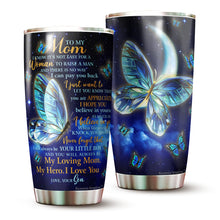 Load image into Gallery viewer, Kozmoz Inspire To My Mom Tumbler 20 Oz Gifts - Mom Birthday Present Idea from Son - Gifts for Mom from Son, to Mom Birthday Christmas Mother's Day, Soft Flannel Mother Tumbler 20 Oz
