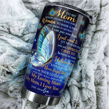Load image into Gallery viewer, Kozmoz Inspire To My Mom Tumbler 20 Oz Gifts - Mom Birthday Present Idea from Son - Gifts for Mom from Son, to Mom Birthday Christmas Mother's Day, Soft Flannel Mother Tumbler 20 Oz
