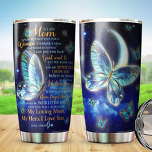 Load image into Gallery viewer, Kozmoz Inspire To My Mom Tumbler 20 Oz Gifts - Mom Birthday Present Idea from Son - Gifts for Mom from Son, to Mom Birthday Christmas Mother's Day, Soft Flannel Mother Tumbler 20 Oz