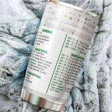 Load image into Gallery viewer, Spreadsheet Shortcut Tumbler 20 Oz - Office Mug, Accountant, CPA Gift, Tax Prep Travel Coffee Mug - Gifts for Accountant, Coworkers, Friends
