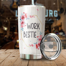Load image into Gallery viewer, Work Bestie Definition Tumbler 20 Oz - Work Bestie Cup, Work Bestie Gifts For Women - Gifts for Coworkers Leaving Job, Friend, Coworker Birthday Tumbler 20 Oz