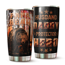 Load image into Gallery viewer, Kozmoz Inspire Dad Tumbler 20oz - Papa Beer Travel Coffee Mug - Tumbler Gifts for Dad, Father, Bonus Dad, Father-in-law - Birthday, Christmas, Father's Day Gifts for Dad