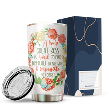Load image into Gallery viewer, A Truly Great Boss Is Hard To Find Tumbler - Tumbler For Boss Women - Boss Gift For Women - Birthday Gifts For Boss, Coworker