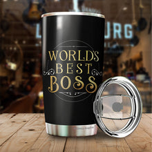 Load image into Gallery viewer, Kozmoz Inspire World's Best Boss Tumbler 20Oz – Boss Nutrition Facts Tumbler - Funny Boss Gifts for Women, Men, Manager, Female, Boss