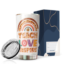 Load image into Gallery viewer, Teacher Love Inspire Tumbler - Gifts For Teacher - Teacher Coffee Tumblers - Tumbler For Teacher, Coworker, - Teachers' Day Gifts - Tumbler 20 Oz