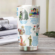 Load image into Gallery viewer, Teacher Fact Tumbler - Teacher Coffee Tumbler - Gifts For Teacher - Teacher Gifts For Coworker, Colleagues, Men, Women - Tumbler 20