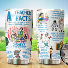 Load image into Gallery viewer, Teacher Fact Tumbler - Teacher Coffee Tumbler - Gifts For Teacher - Teacher Gifts For Coworker, Colleagues, Men, Women - Tumbler 20
