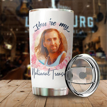 Load image into Gallery viewer, Nicöläs Lovers Cäge You're My National Treasure Ceramic Gifts Novelty Tumbler 20Oz - Present Ideas for Male, Female, Bosses, Coworkers, Colleagues - Gifts for Birthday, Christmas, Valentine, Anniversary