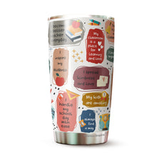 Load image into Gallery viewer, Kozmoz Inspire Teacher Daily Affirmations Tumbler 20Oz - Teachers' Day Gifts - Present Ideas for Male, Female, Bosses, Coworkers, Collegues