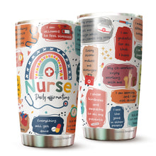 Load image into Gallery viewer, Nurse Daily Affirmations Tumbler 20oz