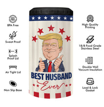 Load image into Gallery viewer, Best Husband Ever Can Cooler Tumbler - Great Husband Anniversary For Him - 4-in-1 Tumbler Gift For Husband From Wife Men Gifts Best Gifts For Him Tumbler - 12oz Stainless Steel Insulated Can Cooler