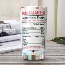 Load image into Gallery viewer, Great Mother Gifts - Funny Mamasaurus Don't Mess with Auntiesaurus You'll Get Jurasskicked Mug Tumbler  20 Oz - Gifts For Mom, Women, Wife, New Mom, From Daughter, Son, Husband On Christmas, Birthday
