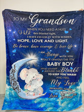 Load image into Gallery viewer, EH211119017 Kozmoz Hall Blanket - To My Grandson from Grandma