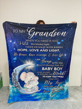 Load image into Gallery viewer, EH211119017 Kozmoz Hall Blanket - To My Grandson from Grandma
