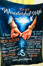 Load image into Gallery viewer, EH211103051 Kozmoz Hall Blanket - To my wonderful Wife from Husband